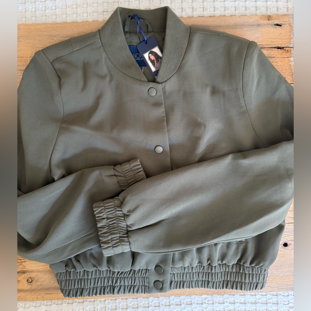Rachel Roy Olive Green Bomber Jacket